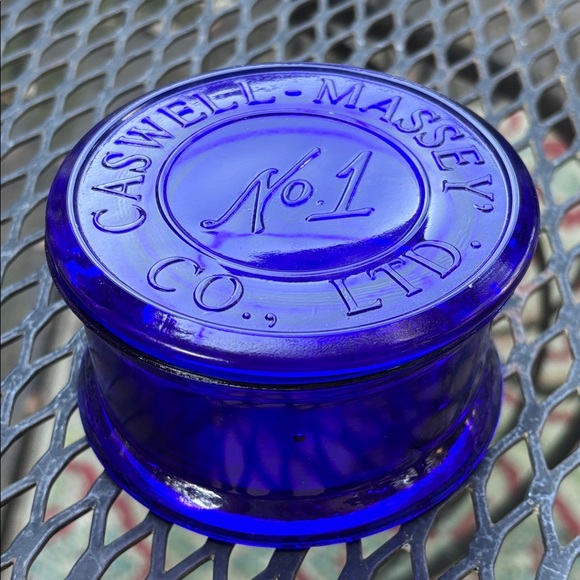 Vintage Other - Caswell-Massey Cobalt Glass Jar